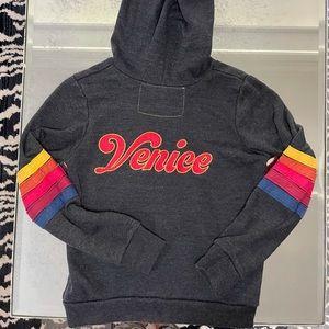 Aviator Nation “Venice” Patch on Back Size 12. Vintage Black, kids, gently worn